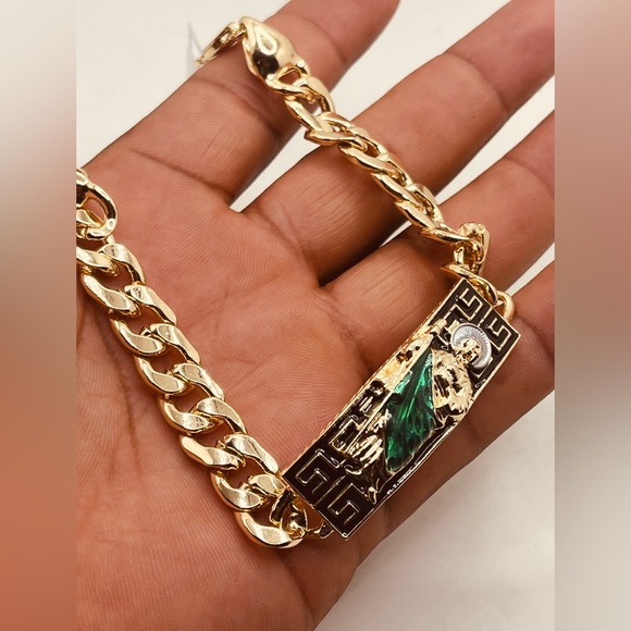 Gold plated bracelet unisex San Jude Tadeo design - Picture 5 of 6